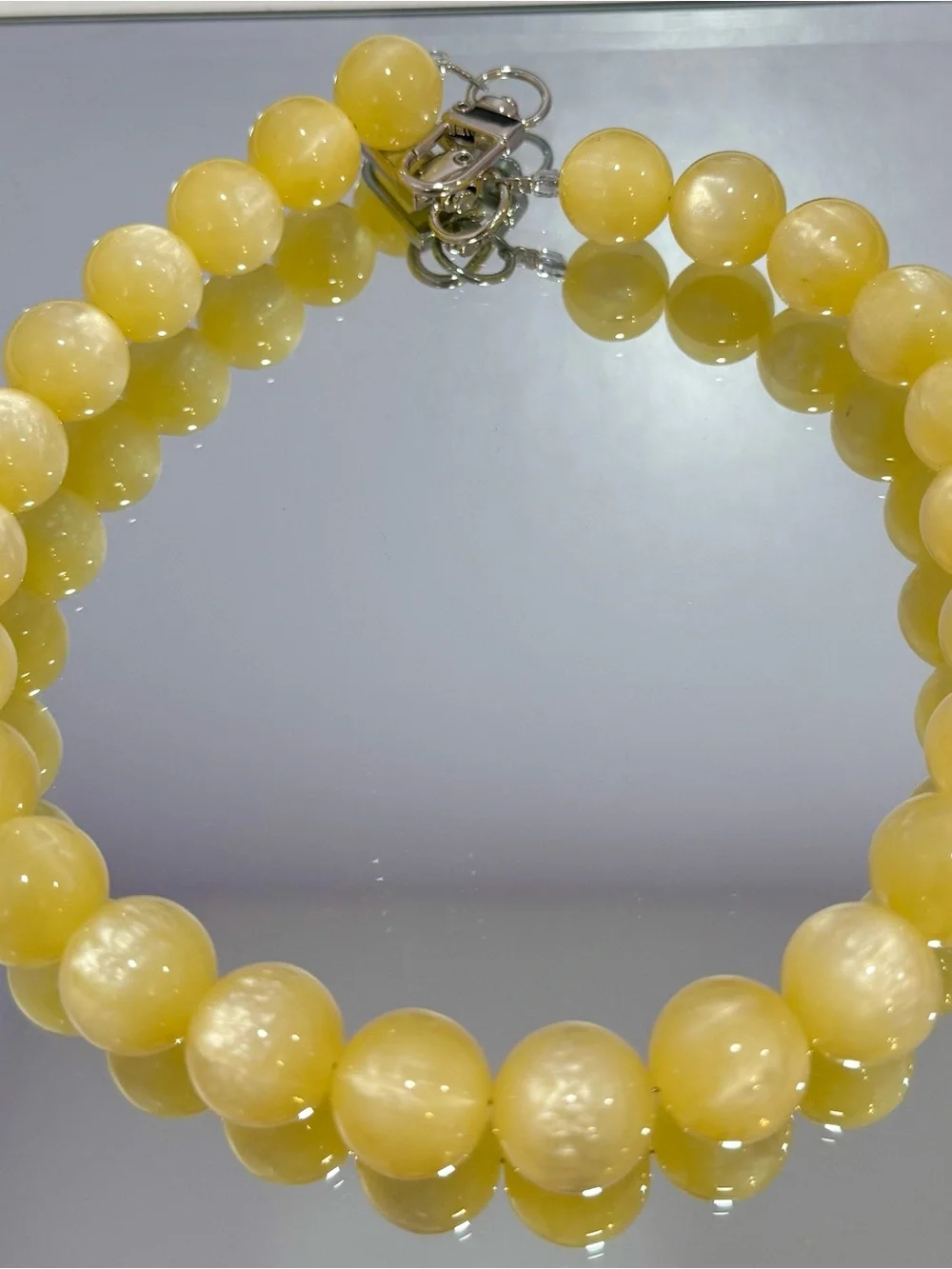 New Yellow Beaded Bag Chain 18 inches